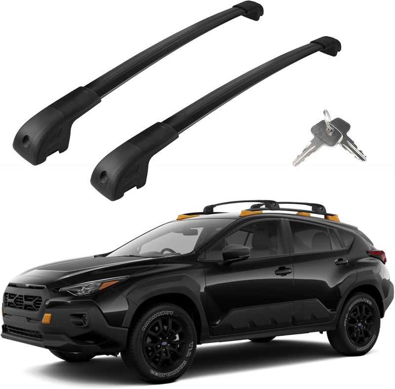 Koarigo Roof Rack Cross Bars Compatible with Subaru Crosstrek Wilderness 2024-2026, Adjustable Aluminum Heavy Duty 300 LBS Anti-Theft Lock Cargo Carrier Rooftop Crossbar Accessories for Bike,Snowboard,Luggage - Image 1